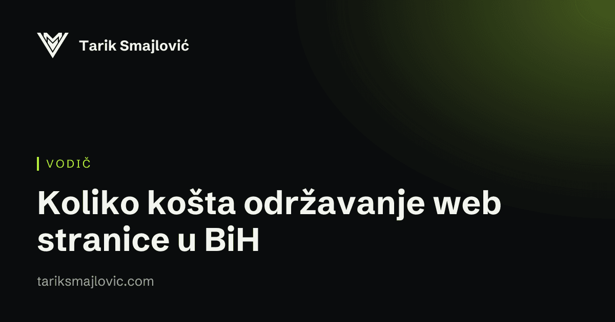 Naslovna slika vodiča: Koliko košta održavanje web stranice u BiH