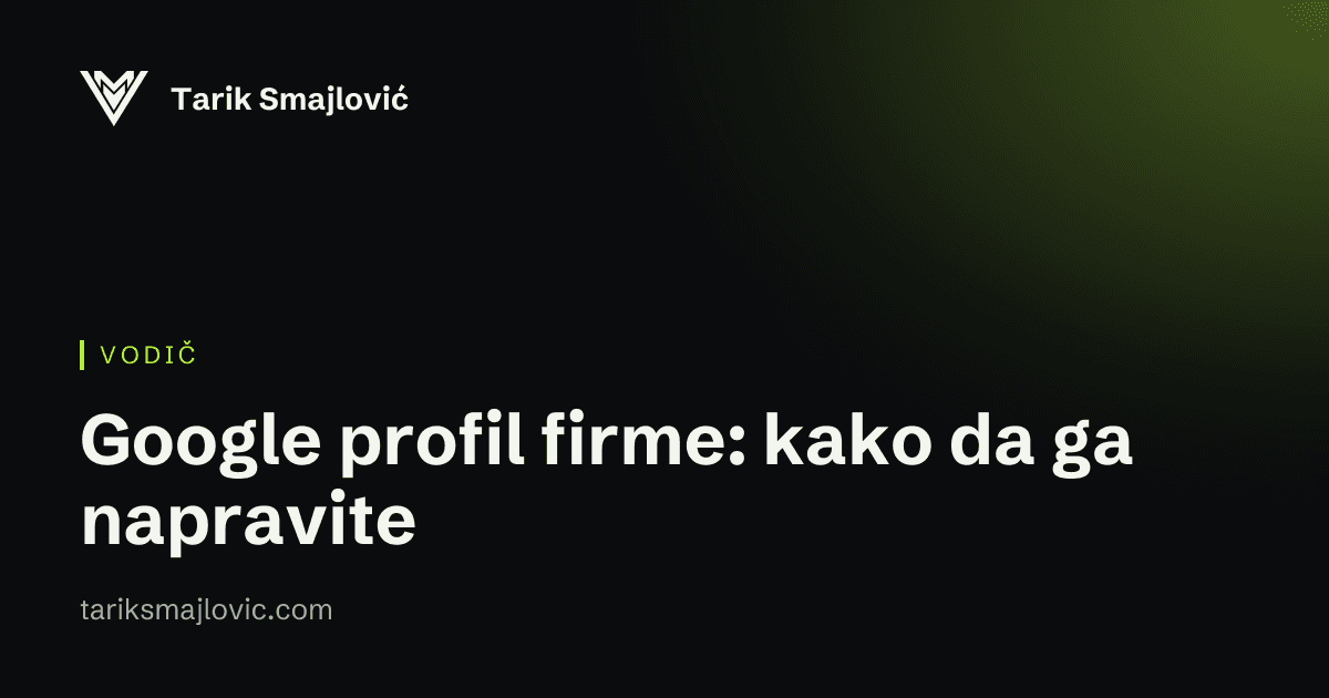 Naslovna slika vodiča: Google profil firme: kako da ga napravite